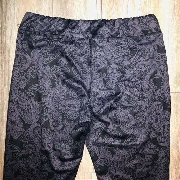 Champion Black/Gray Paisley Print Duo Dry Leggings - Picture 5 of 7